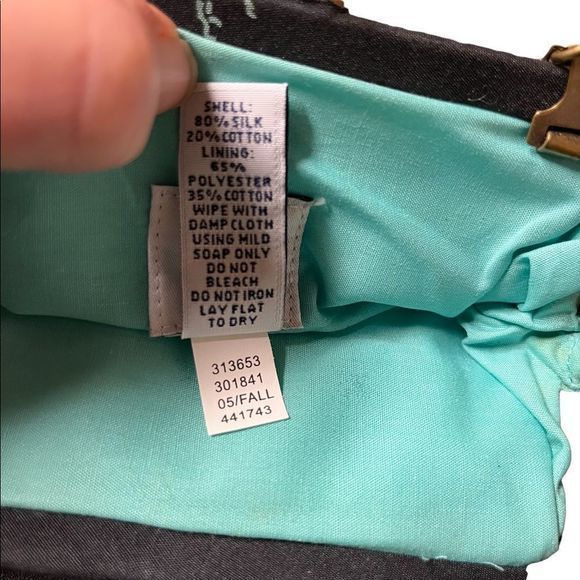 Gap 80% silk kisslock evening bag tuck away chain - running‎ horse design. - Picture 4 of 6